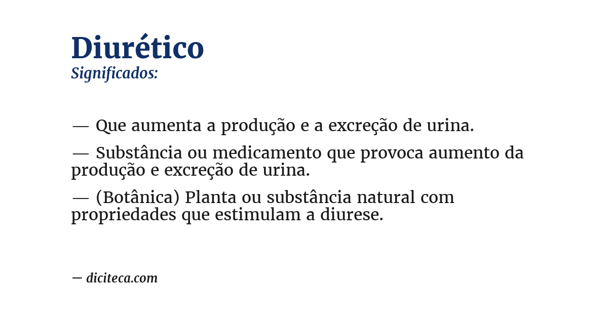 Significado de diurético