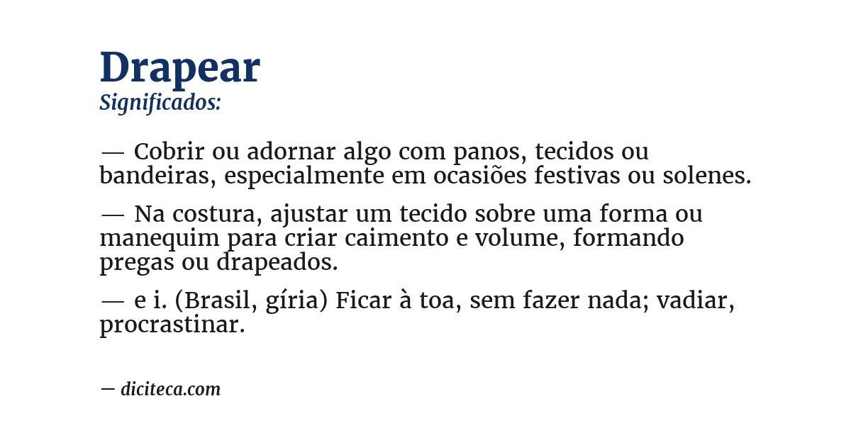 Significado de drapear