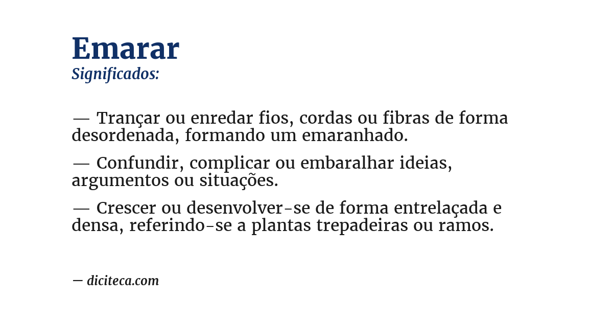 Significado de emarar