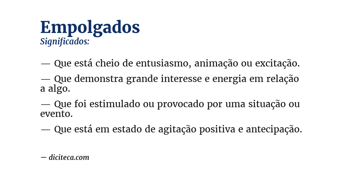 Significado de empolgados