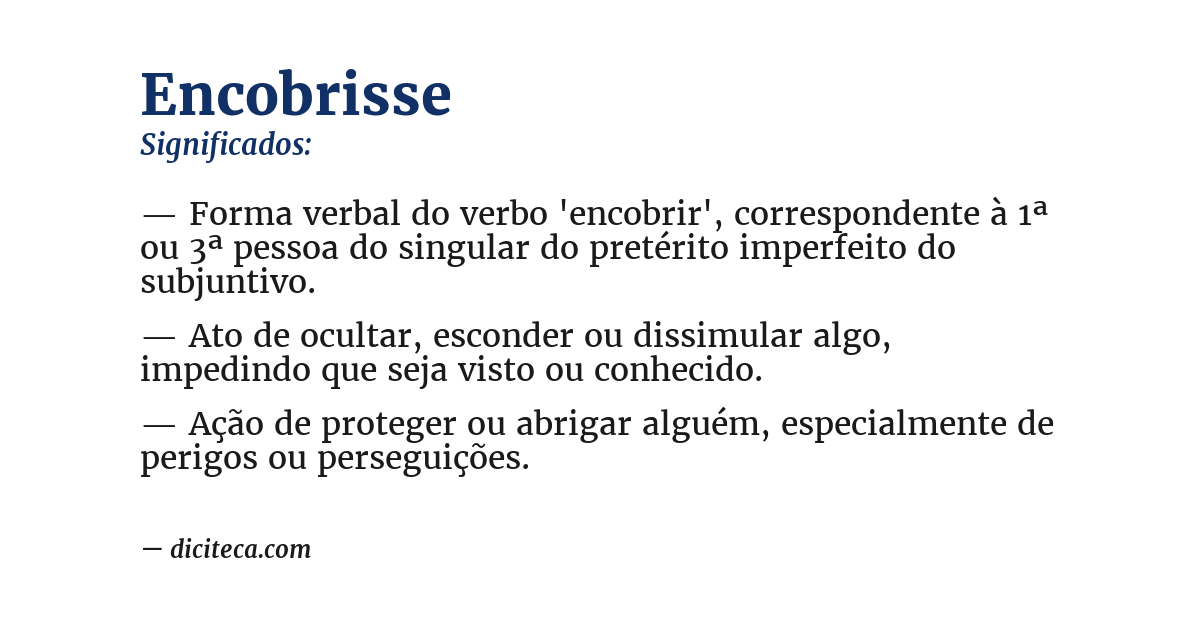 Significado de encobrisse