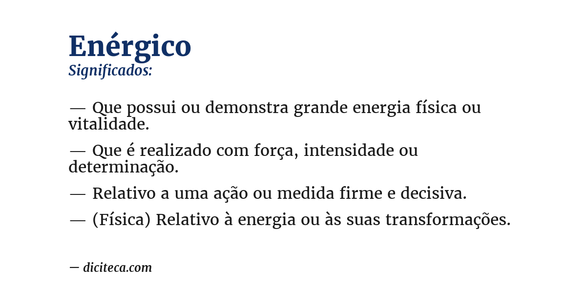 Significado de enérgico