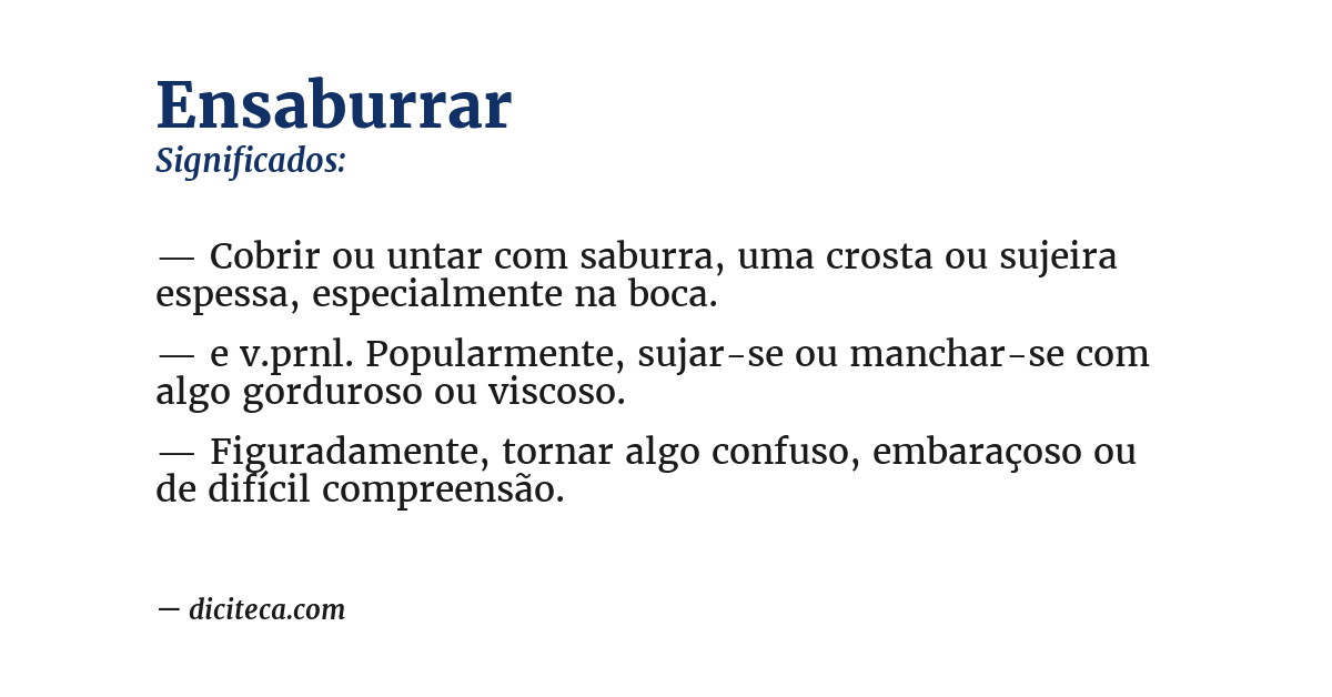 Significado de ensaburrar