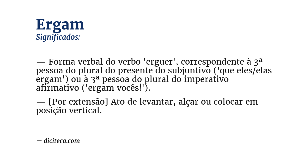 Significado de ergam