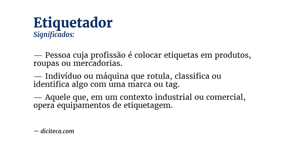 Significado de etiquetador