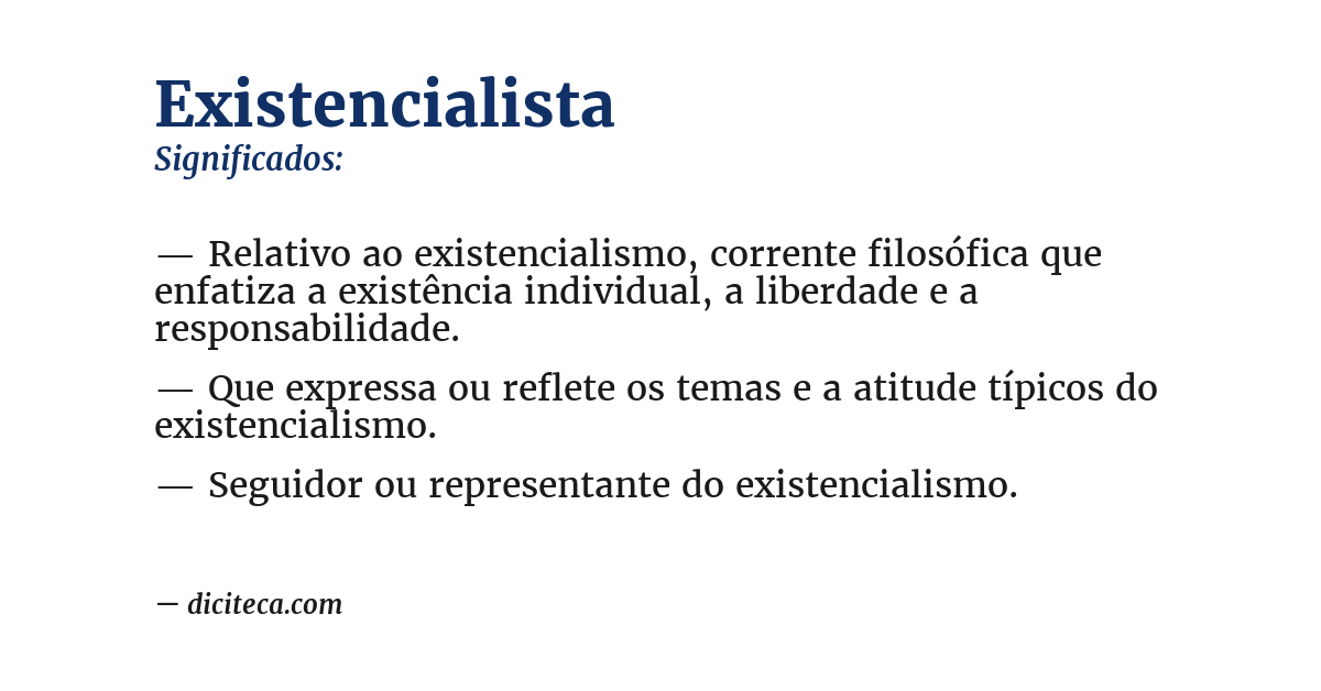 Significado de existencialista
