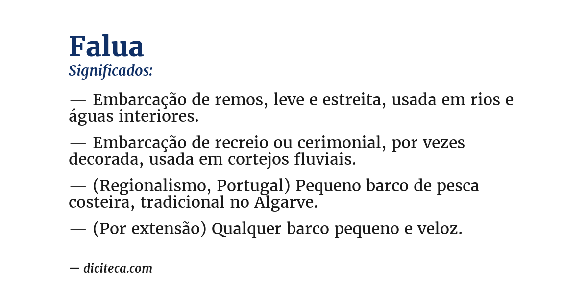 Significado de falua