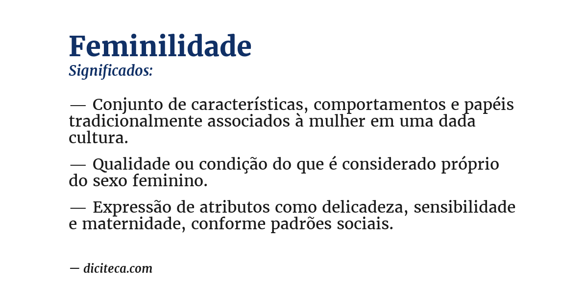 Significado de feminilidade