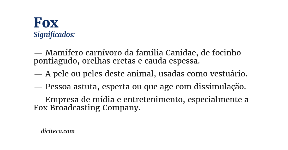 Significado de fox