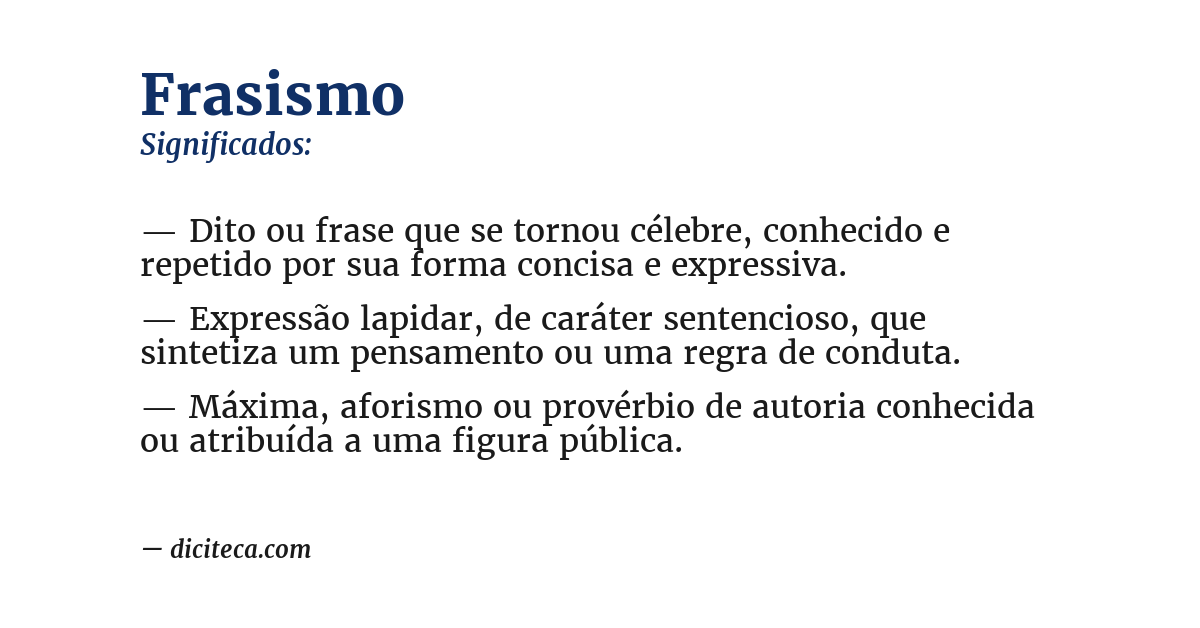 Significado de frasismo