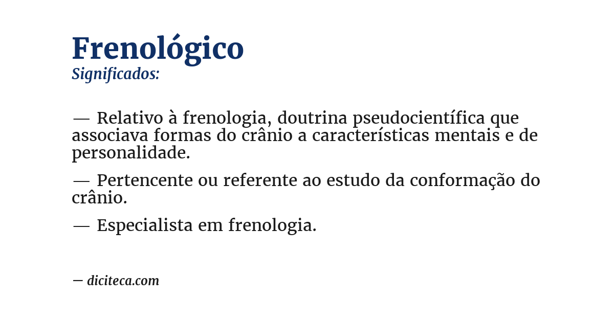 Significado de frenológico