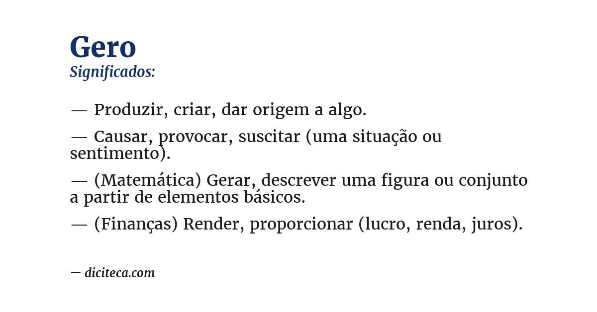 Significado de gero