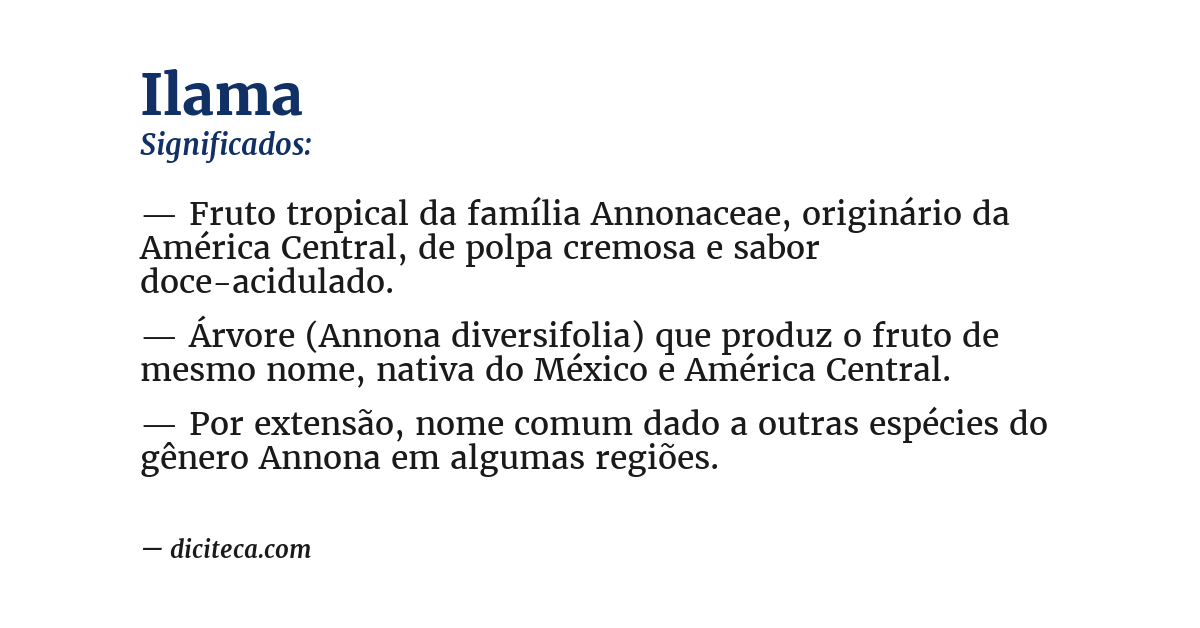 Significado de ilama