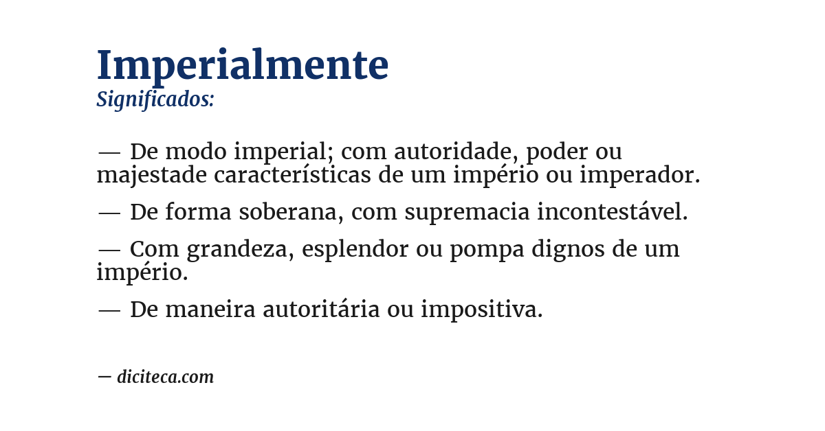 Significado de imperialmente