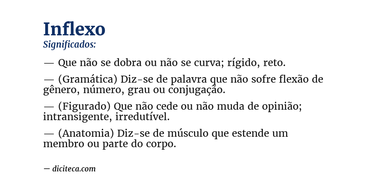 Significado de inflexo