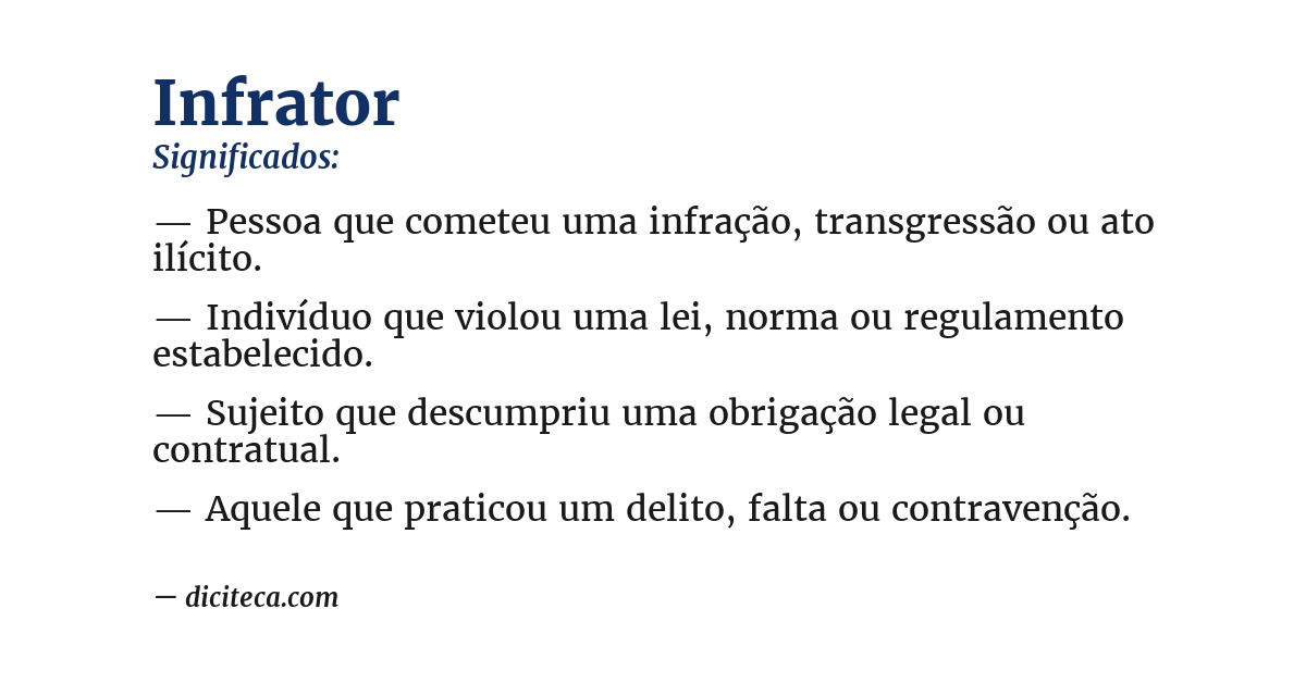 Significado de infrator