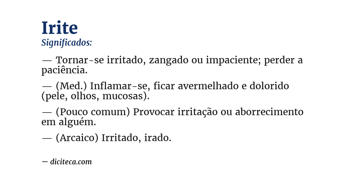Significado de irite