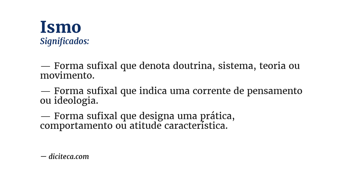 Significado de ismo