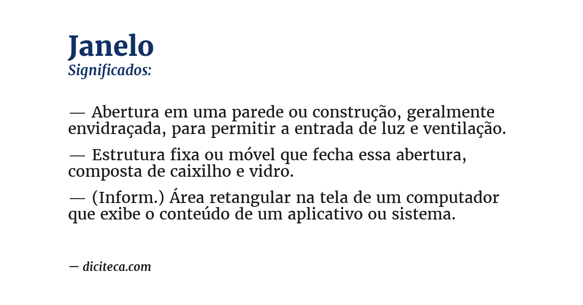 Significado de janelo