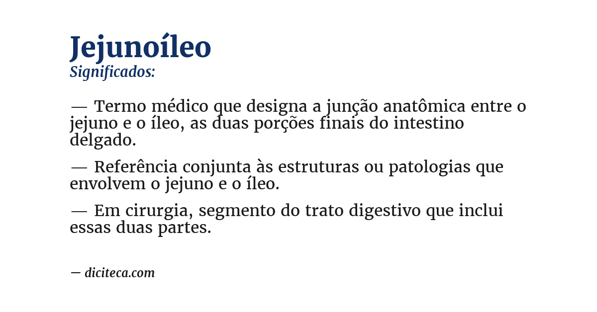 Significado de jejunoíleo