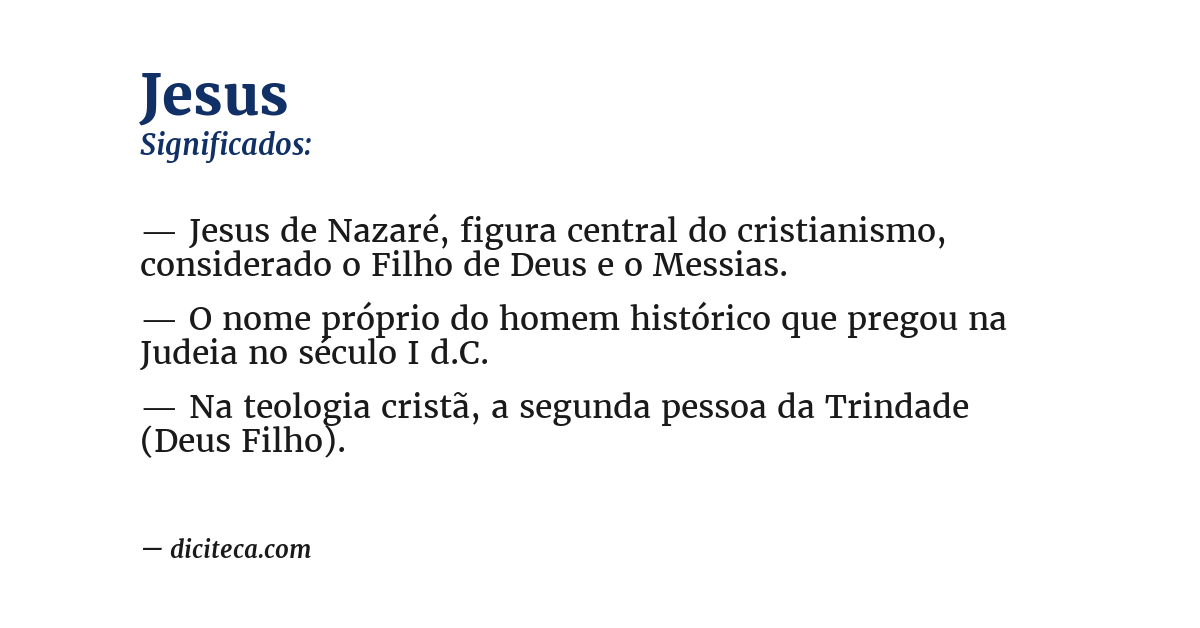 Significado de jesus