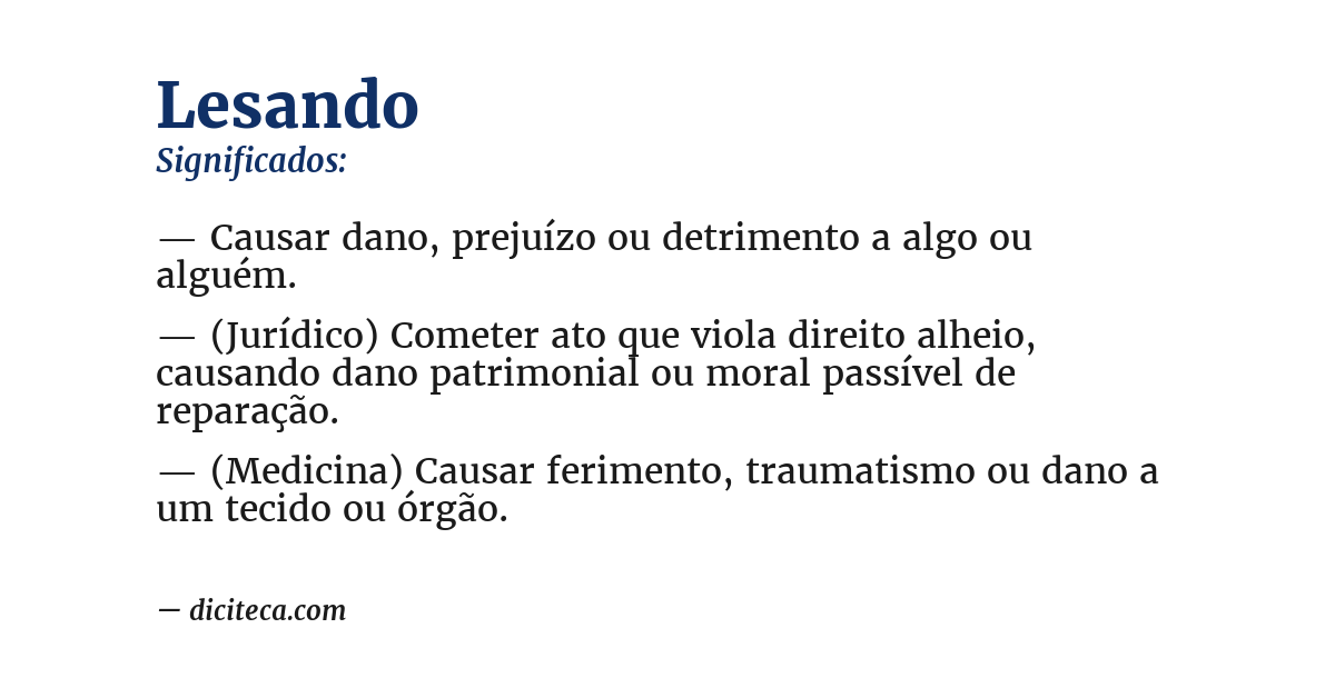 Significado de lesando