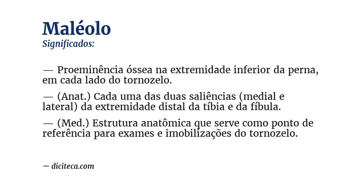 Significado de maléolo
