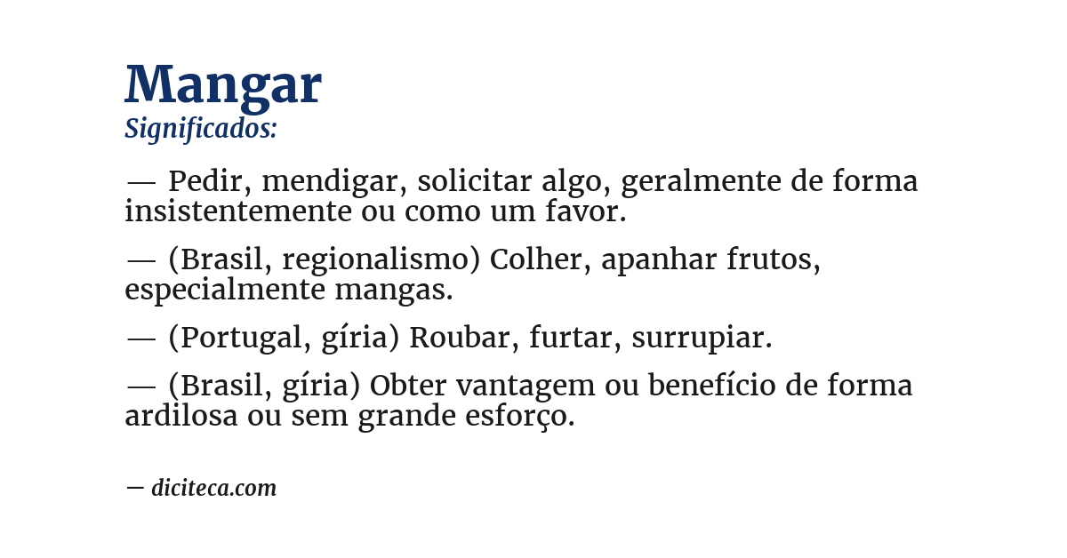 Significado de mangar