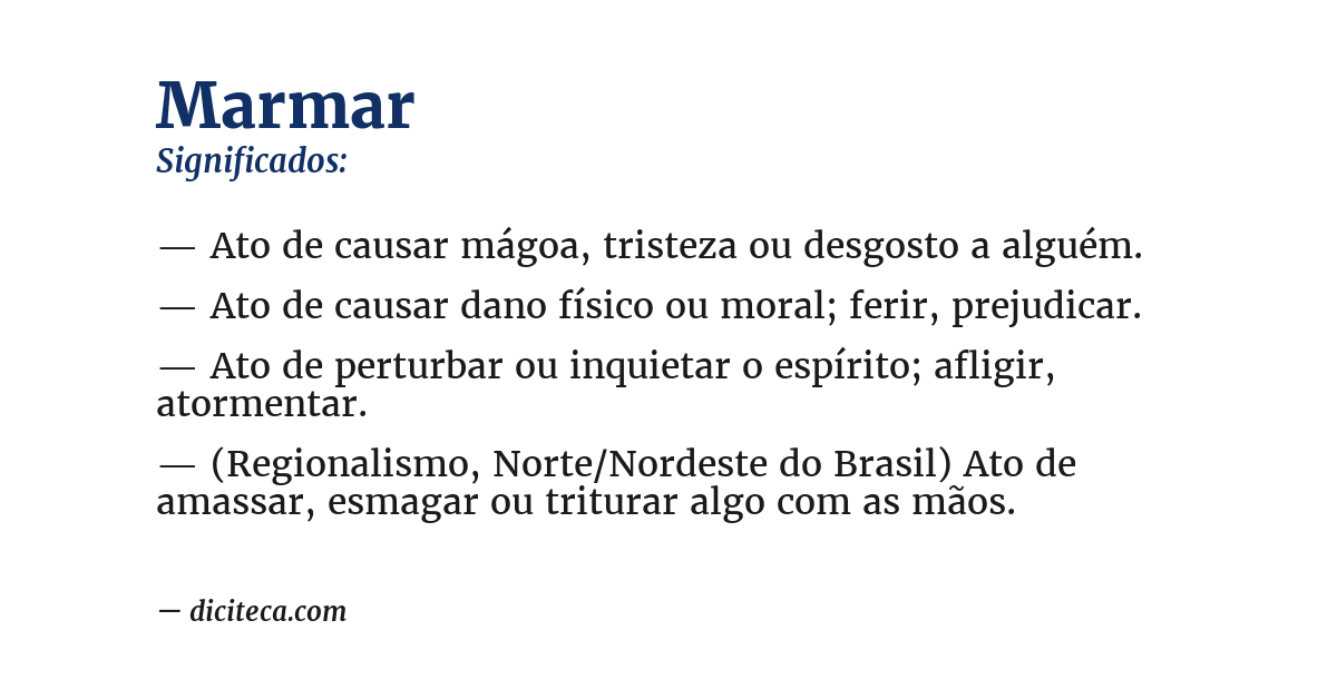 Significado de marmar