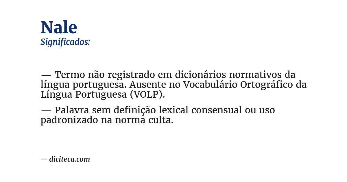 Significado de nale