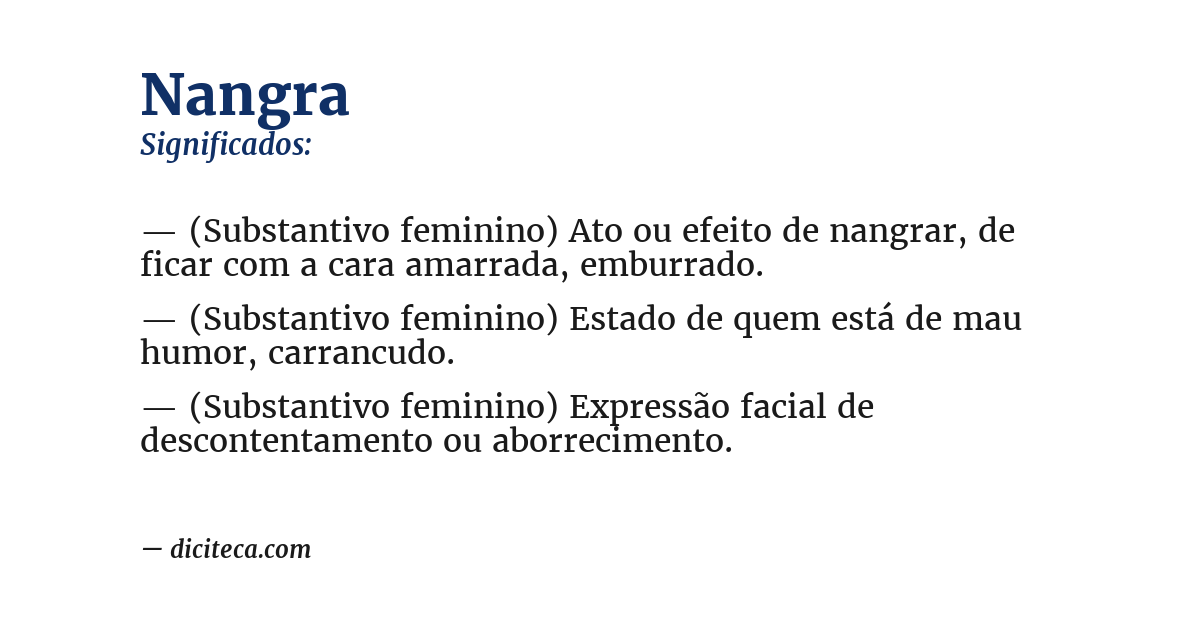 Significado de nangra