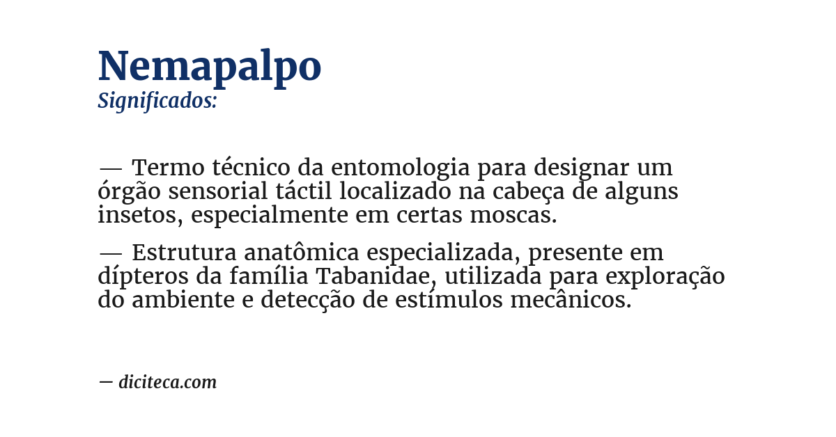 Significado de nemapalpo