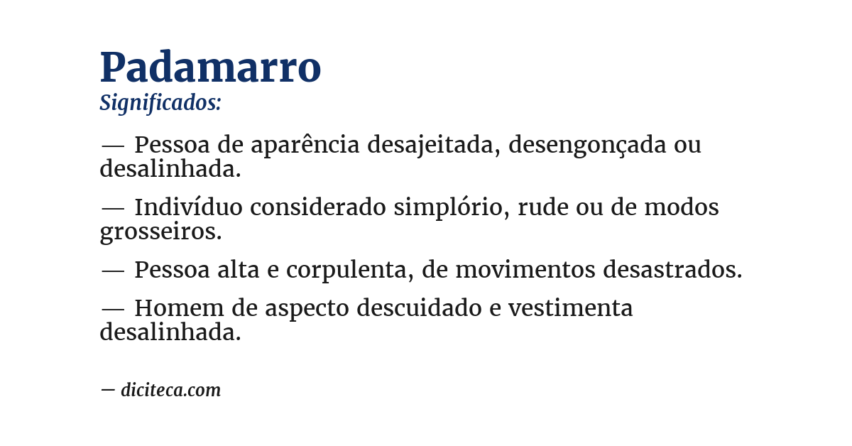 Significado de padamarro