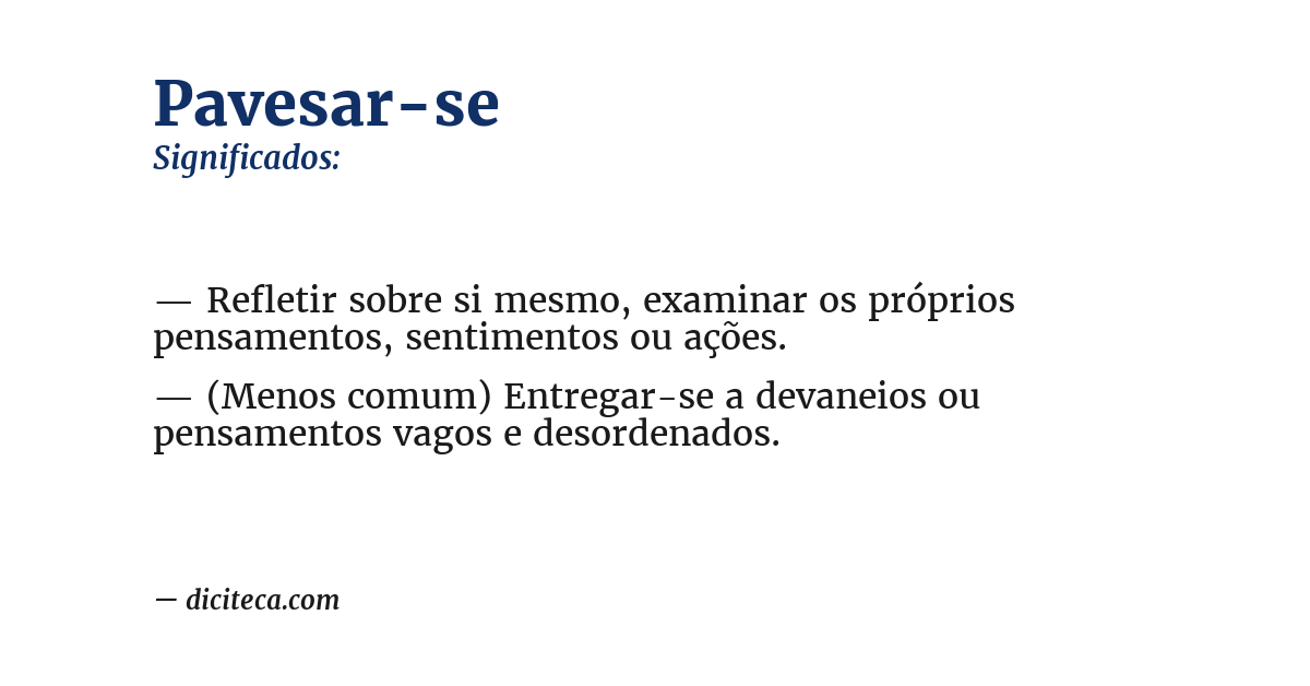 Significado de pavesar-se