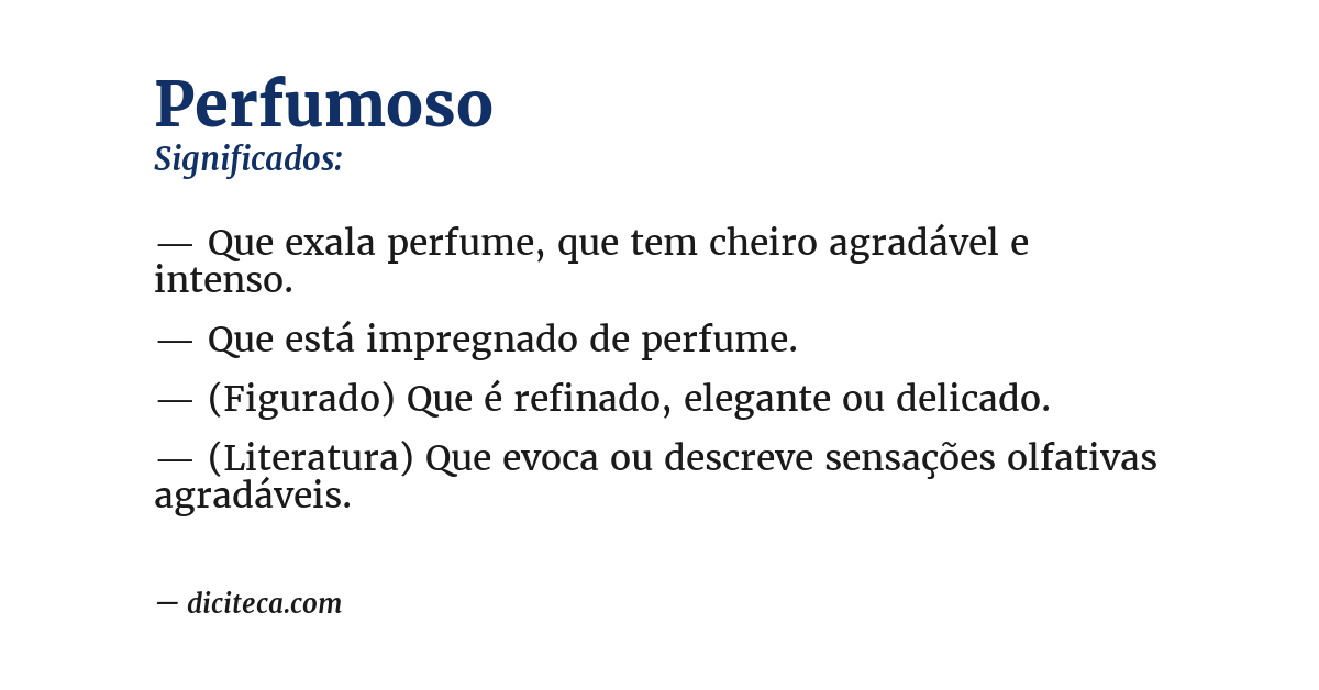 Significado de perfumoso