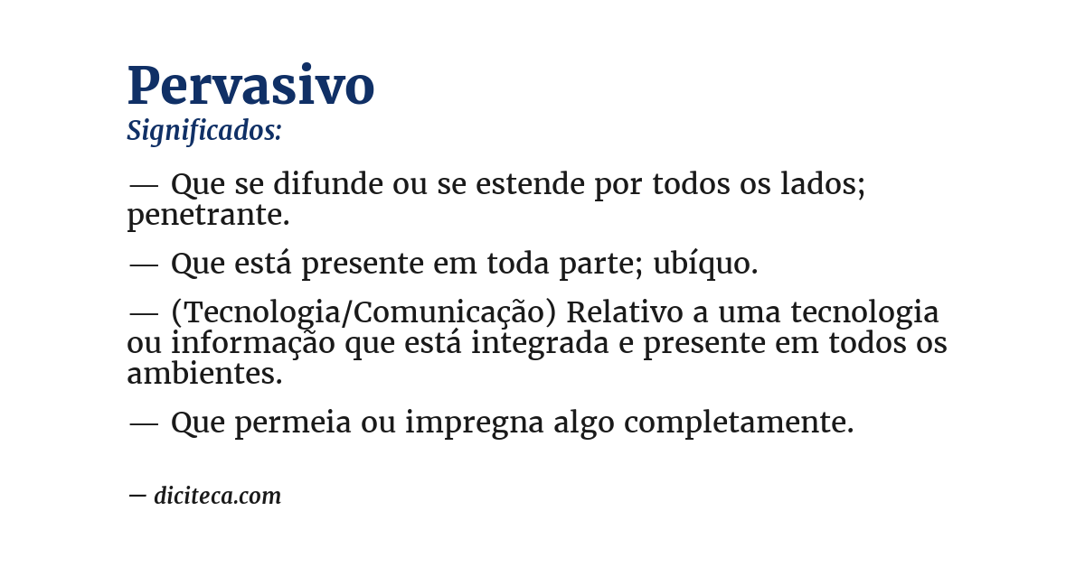 Significado de pervasivo