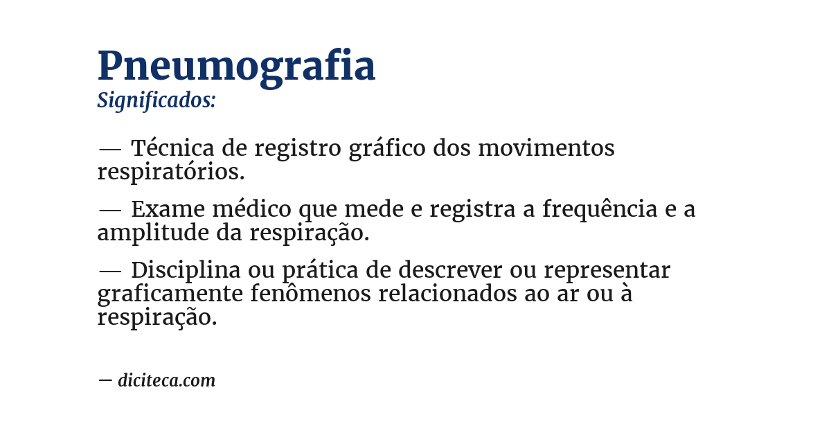 Significado de pneumografia