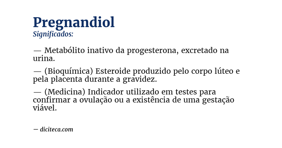 Significado de pregnandiol