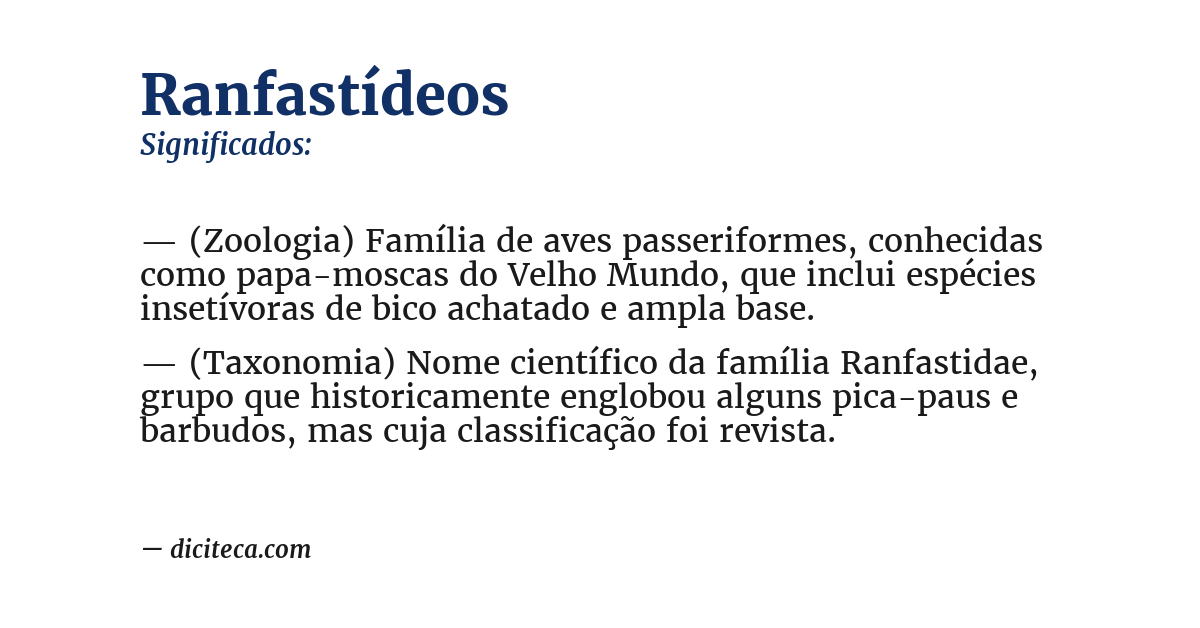 Significado de ranfastídeos