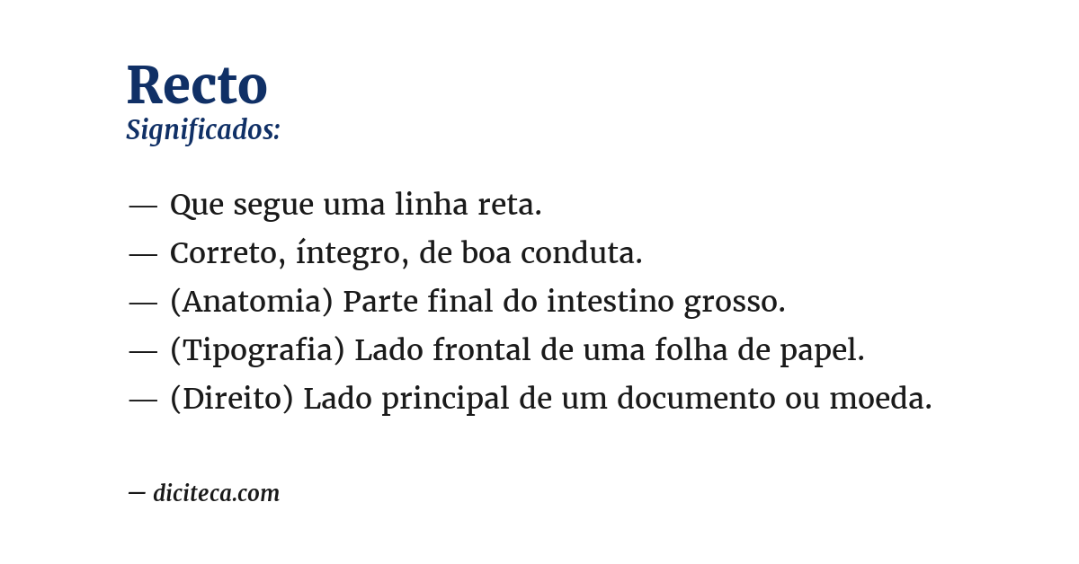Significado de recto