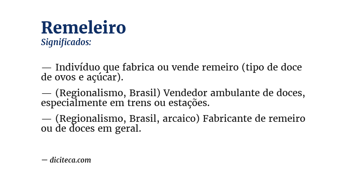 Significado de remeleiro