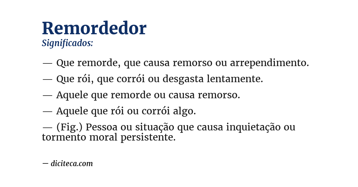 Significado de remordedor