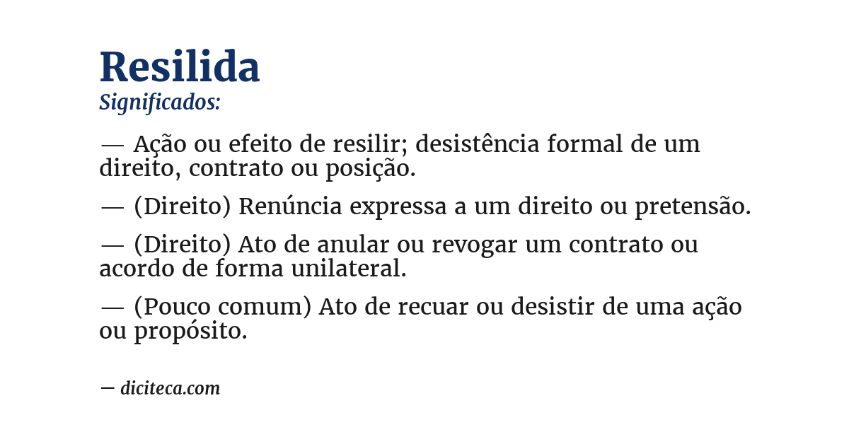 Significado de resilida