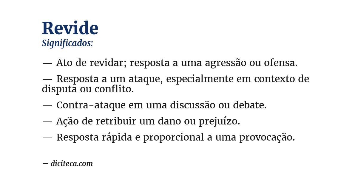 Significado de revide