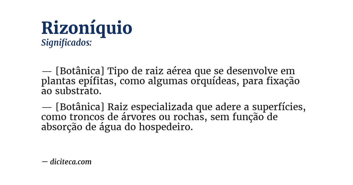 Significado de rizoníquio