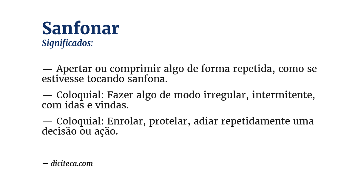 Significado de sanfonar