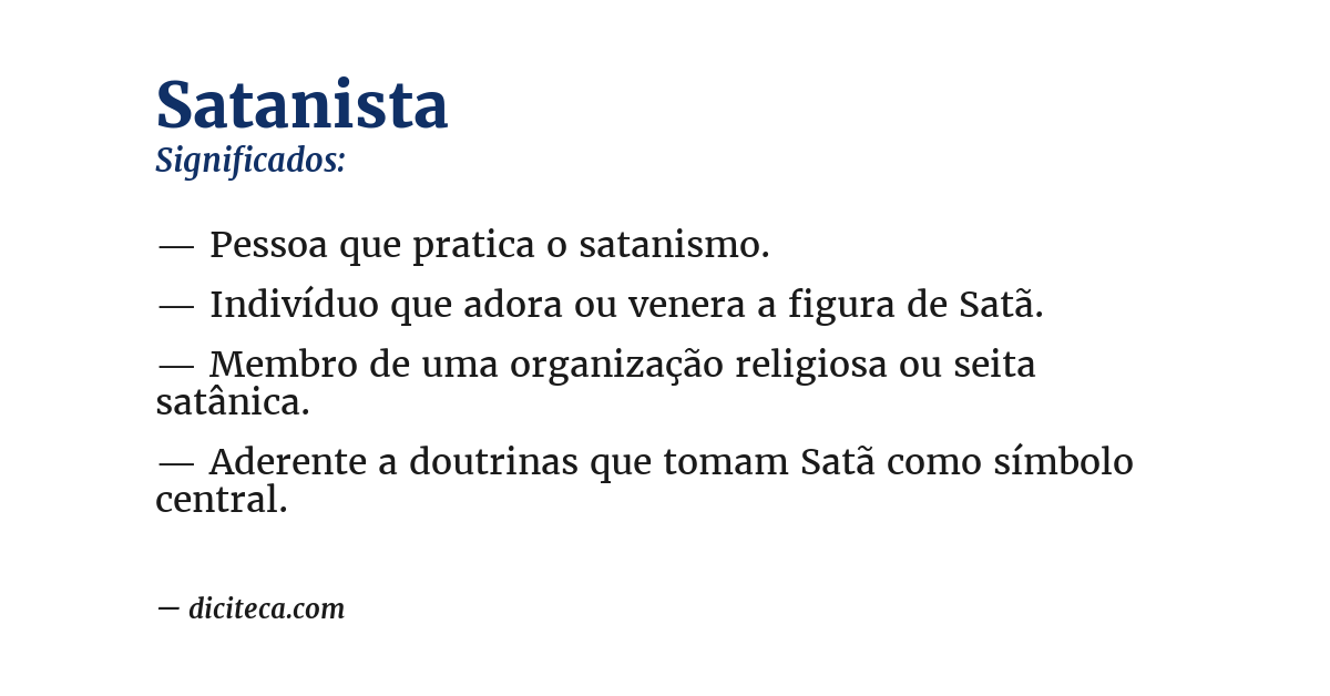 Significado de satanista