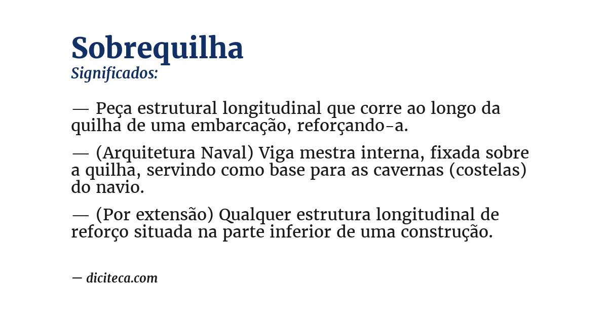 Significado de sobrequilha