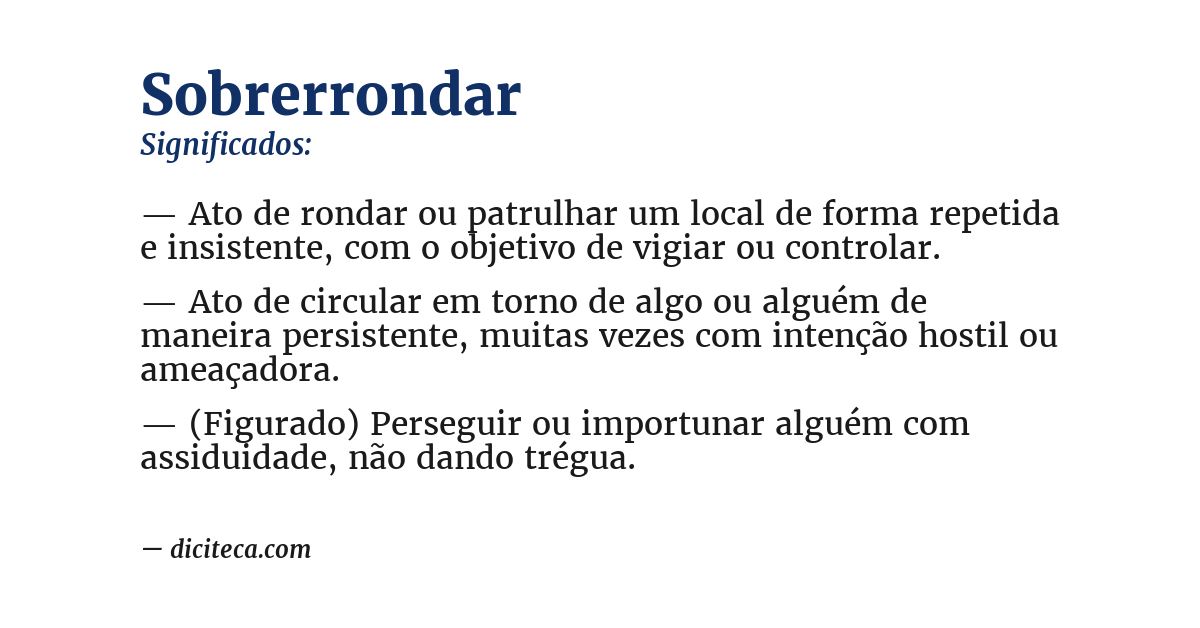 Significado de sobrerrondar