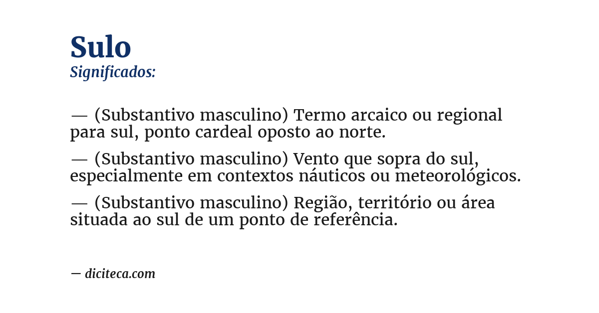 Significado de sulo
